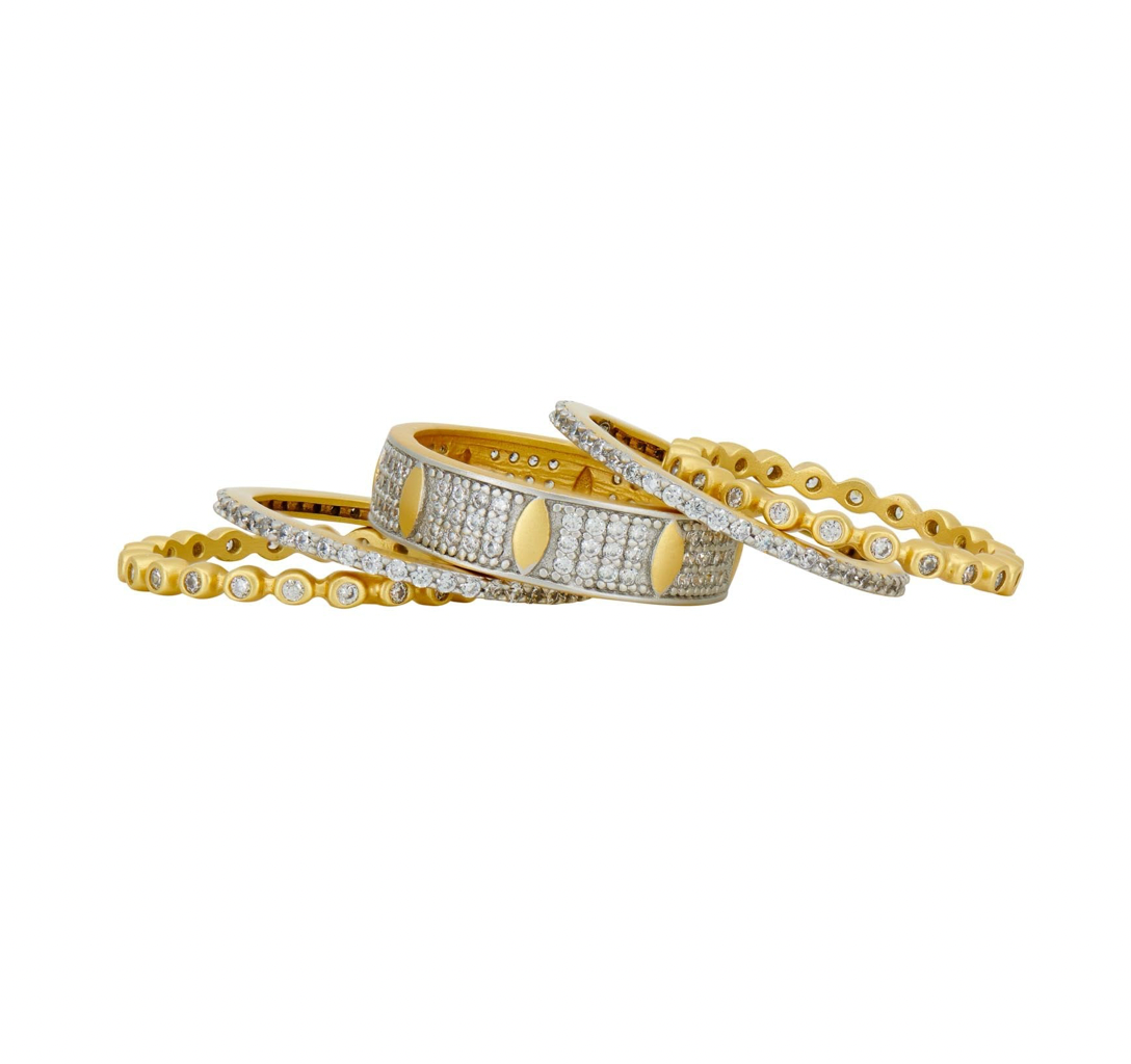 FREIDA ROTHMAN Petals in Bloom 5-Stack Ring