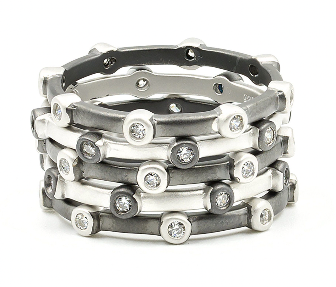 FREIDA ROTHMAN Thin Bezel 5-Stack Ring