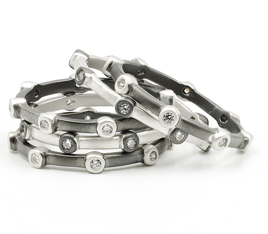 FREIDA ROTHMAN Thin Bezel 5-Stack Ring