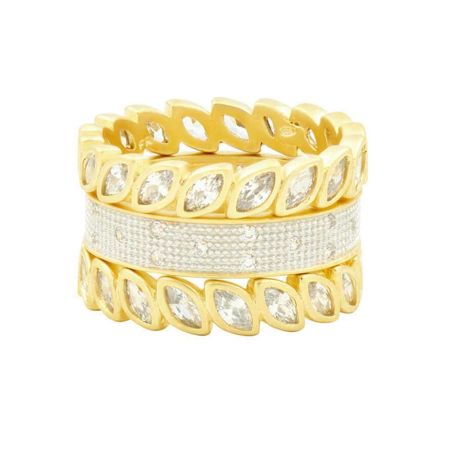 FREIDA ROTHMAN Armor of Hope 3-Stack Rings