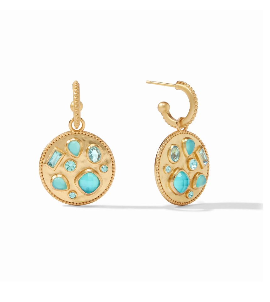Antonia Mosaic Hoop & Charm Earring