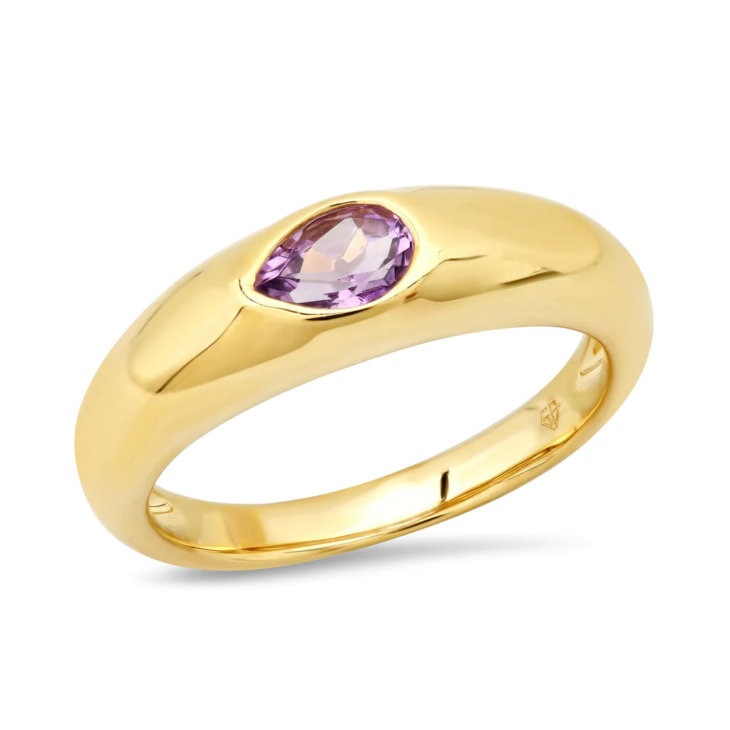 AMETHYST GYPSY RING