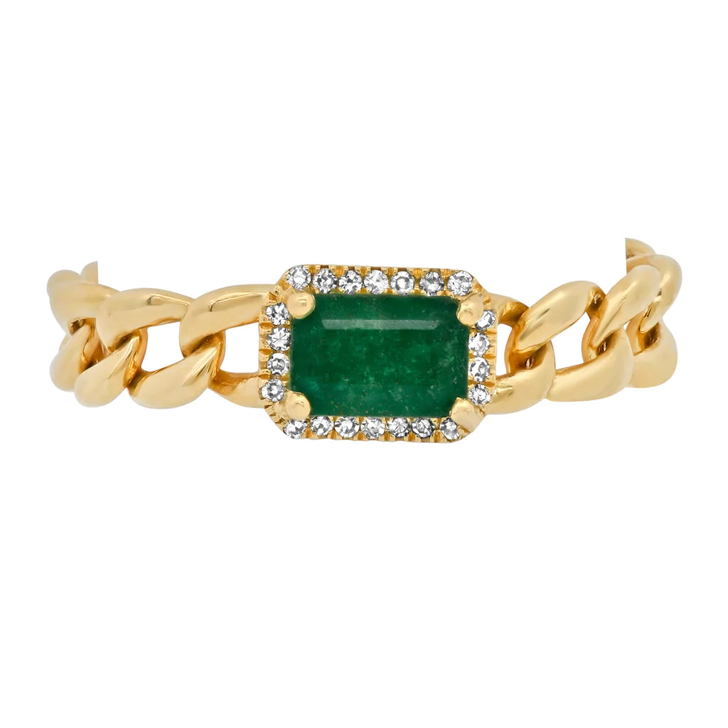 EMERALD CHAIN RING