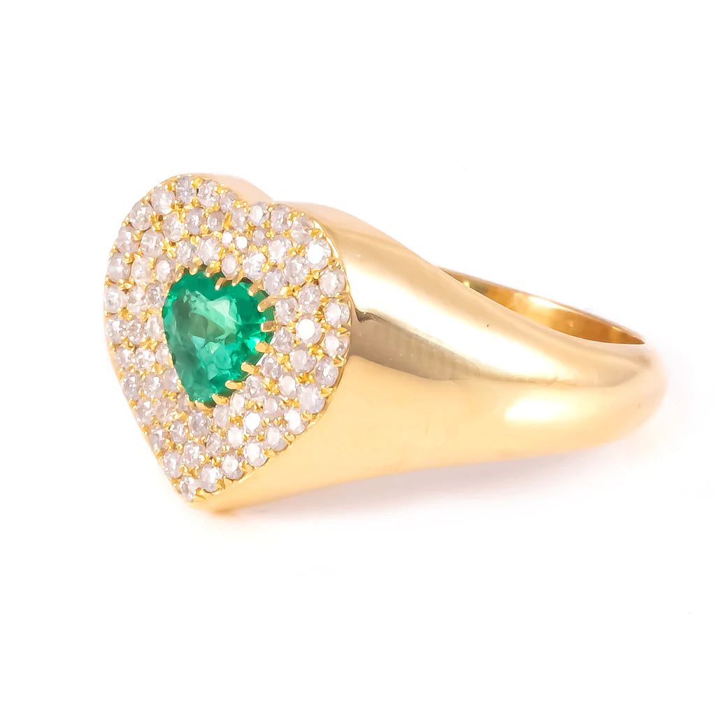 EMERALD HEART RING