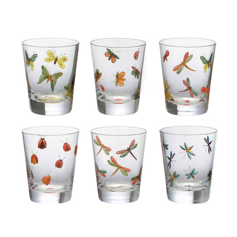 Naturally appropriate for casual al fresco dining, our FLY FUSION collection consists of six different insect-themed motifs that are available either individually or in sets of six. Designed for savoring spirits, cocktails, juice, or water – with or without ice – our Single Old Fashioned is slightly smaller than our Rocks glass but still feels satisfyingly solid in the hand.