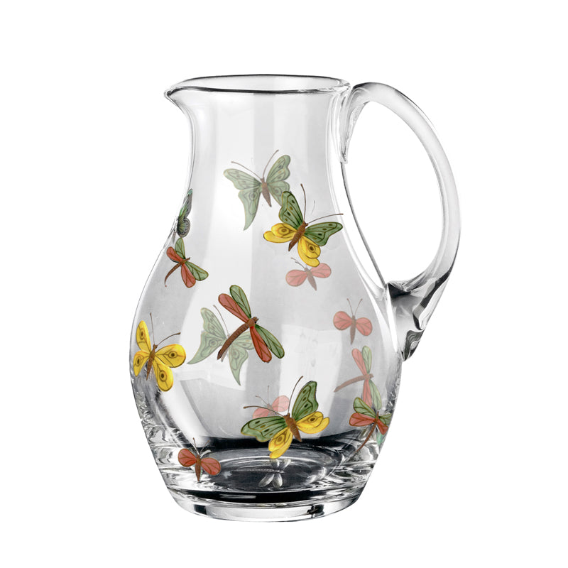 Naturally appropriate for casual al fresco dining, our FLY FUSION collection consists of six different insect-themed motifs that are available either individually or in sets of six. Perfect for serving water, iced tea, or lemonade, our Jug is both practical and beautiful, and its large size makes it an ideal surface for displaying some of our most finely detailed design motifs.