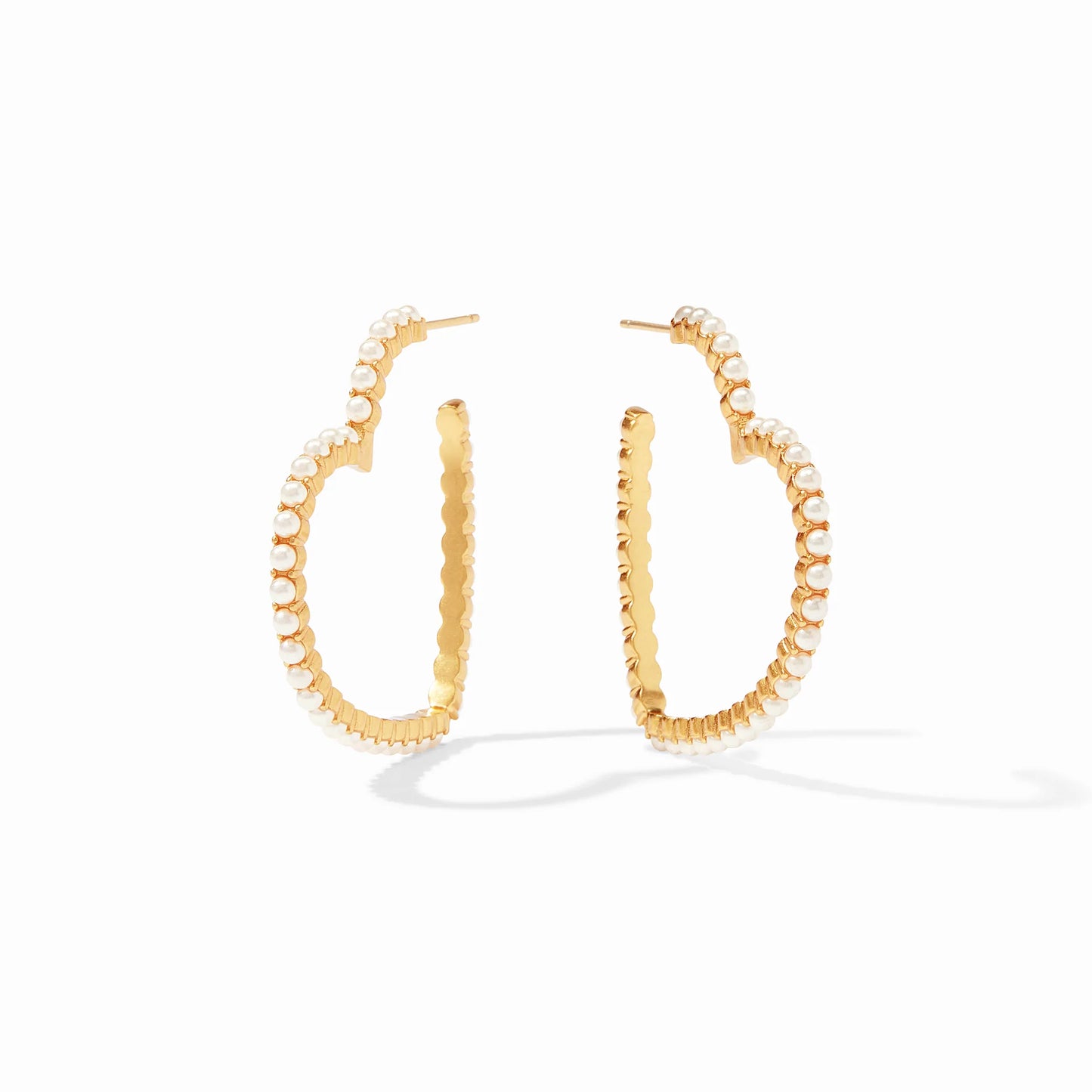 Esme Heart Pearl Hoop
