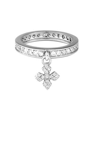 .925 sterling silver Pave white CZ Height: 1/8'' Width: 1/8'' Depth: 1/8'' Handmade In USA