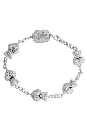 Pave white CZ .925 sterling silver Hearts measure Height: 2/3'' Width: 1/3'' Depth: 1/4'' Handmade In USA