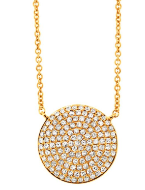 Diamond Pave Circle Necklace