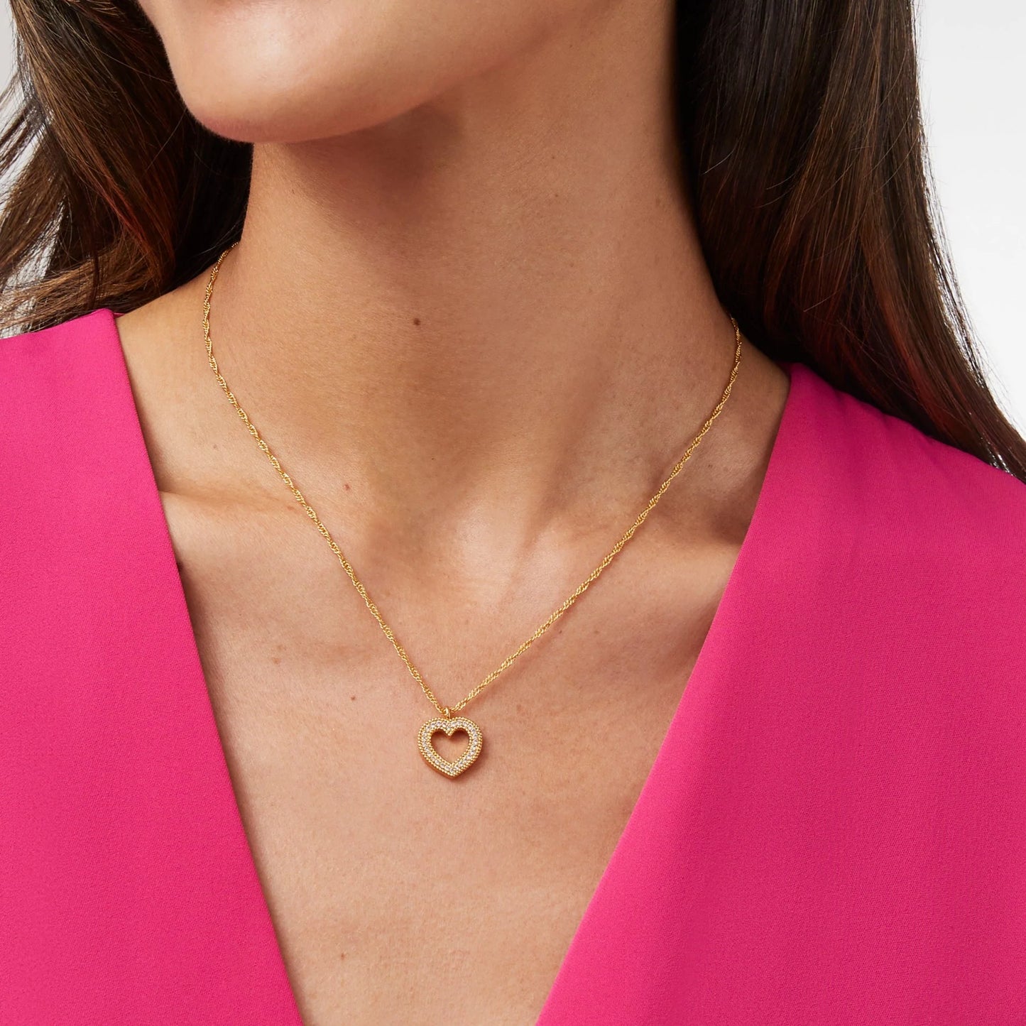 Esme Heart CZ Solitaire Necklace
