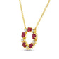 Uneek Medallion Collection Medallion Oval Shaped Ruby Medallion Pendant
