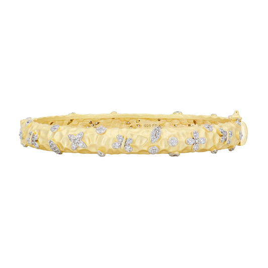 PETALS IN BLOOM TEXTURED HINGE BRACELET