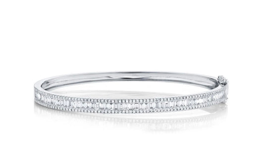 1.74CT 14K W/G DIAMOND
BAGUETTE BANGLE