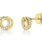 0.09CT 14K Y/G DIAMOND LOVE
KNOT CIRCLE STUD EARRING
