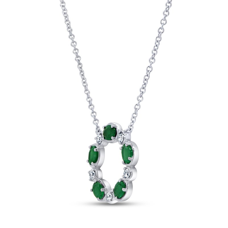 Uneek Medallion Collection Medallion Oval Shaped Emerald Medallion Pendant