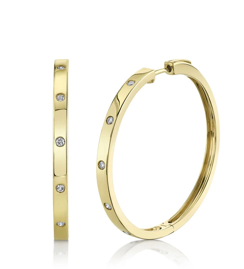 0.19CT 14K Y/G DIAMOND HOOP
EARRING