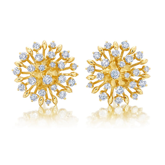Large Diamond Lily Stud