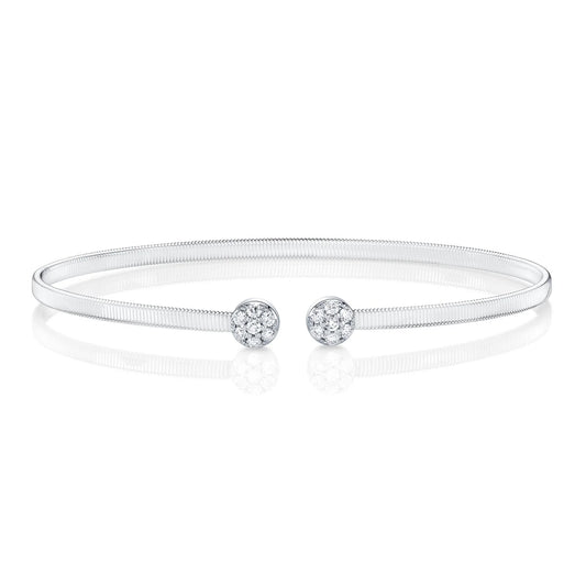 0.22CT DIAMOND PAVE CIRCLE BANGLE