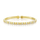 0.21CT DIAMOND GEO CUT MATTE MEN'S CUFF BRACELET