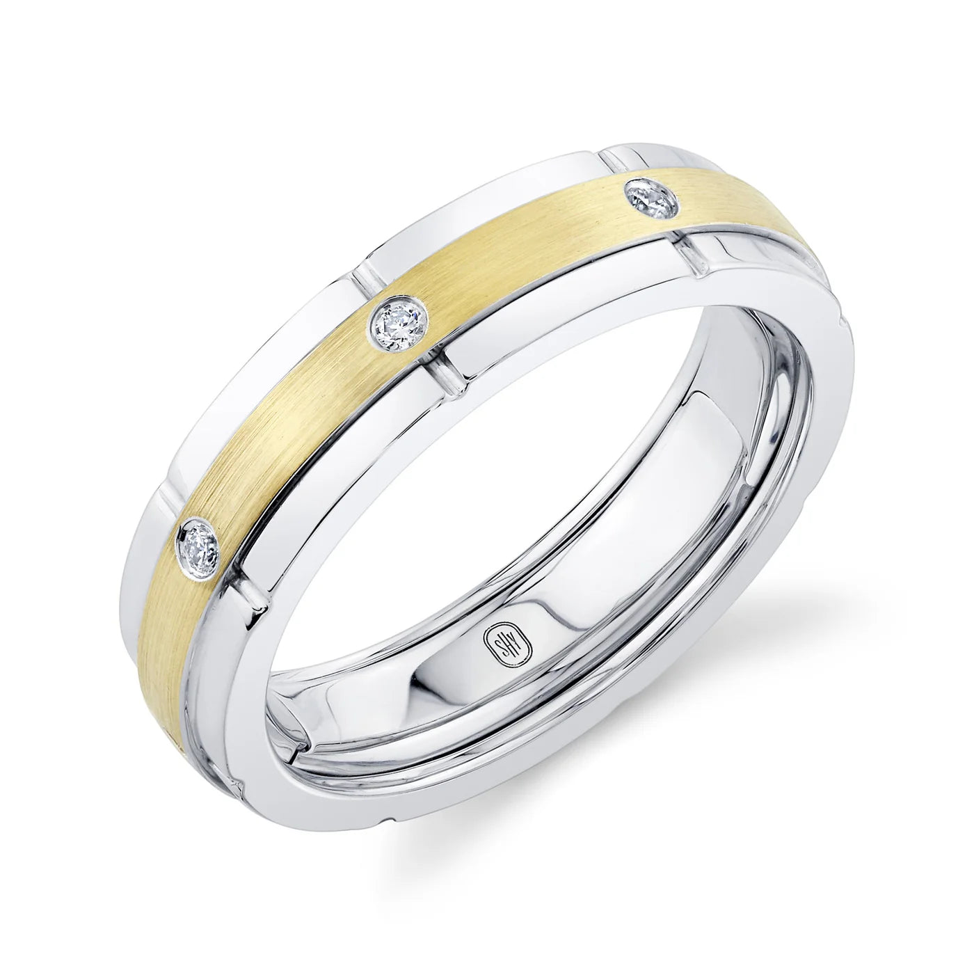 0.15CT DIAMOND MATTE OMNIFIT MEN'S BAND