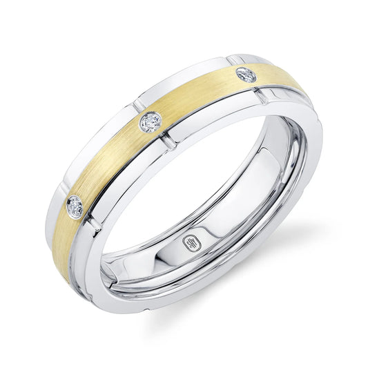 0.15CT DIAMOND MATTE OMNIFIT MEN'S BAND