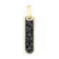 0.53CT BLACK DIAMOND BAR DOG TAG PENDANT