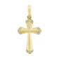 0.22CT DIAMOND CROSS MATTE PENDANT