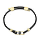 ODYX BRACELET 0.21CT BLACK DIAMOND MEN'S CORD WITH ICON LOCK