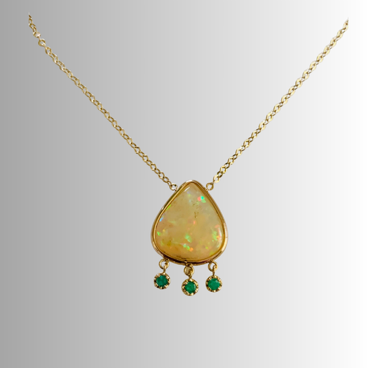 Opal and Emerald Necklace