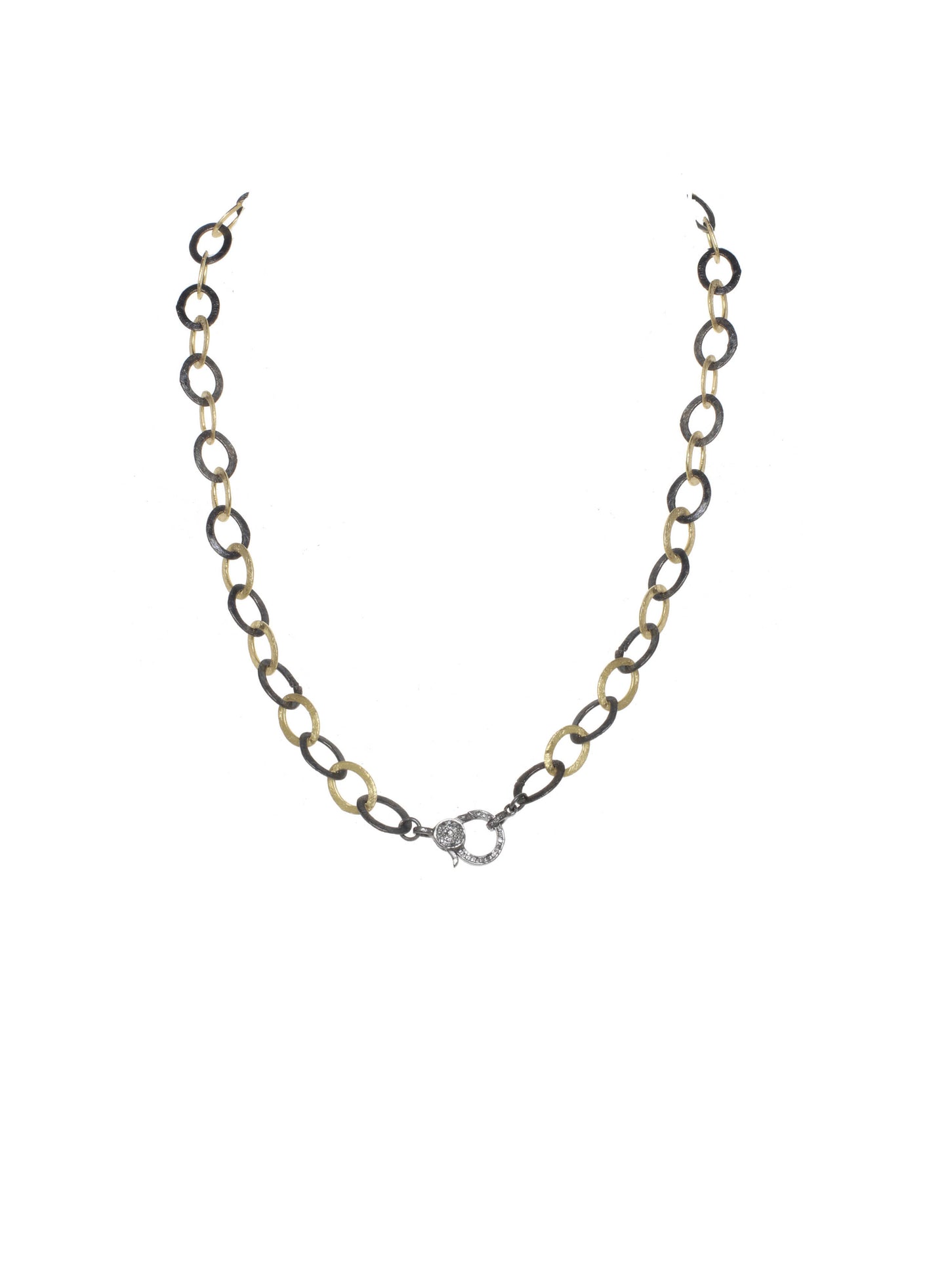 MATTE CHAIN, DIAMOND CLASP, NSGCH18-DIA