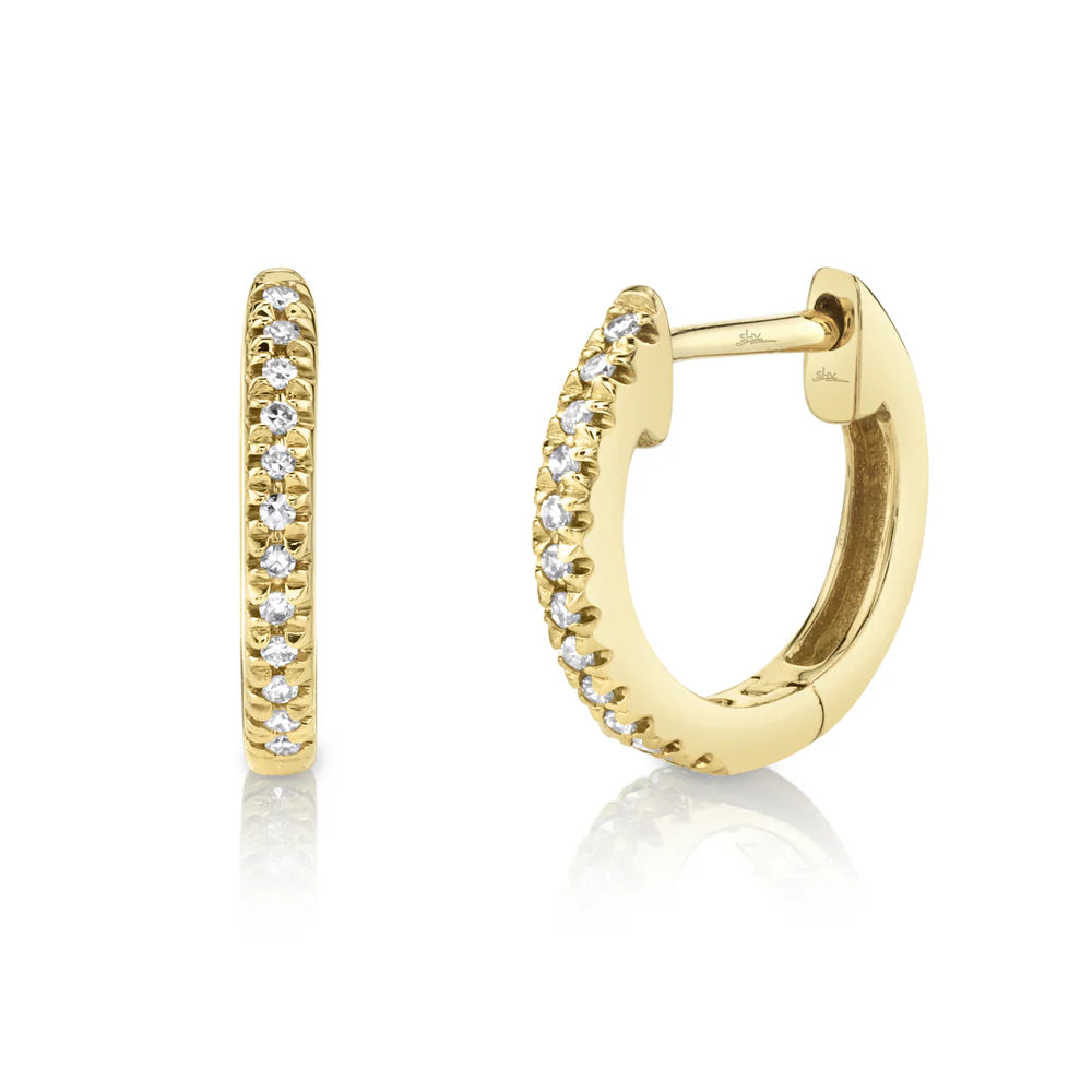 0.07CT DIAMOND HUGGIE EARRING
