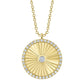 0.32CT DIAMOND BEZEL RIBBED CIRCLE NECKLACE