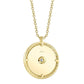 0.32CT DIAMOND BEZEL RIBBED CIRCLE NECKLACE