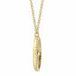 0.32CT DIAMOND BEZEL RIBBED CIRCLE NECKLACE