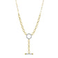 0.24CT DIAMOND CIRCLE LINK LARIAT NECKLACE