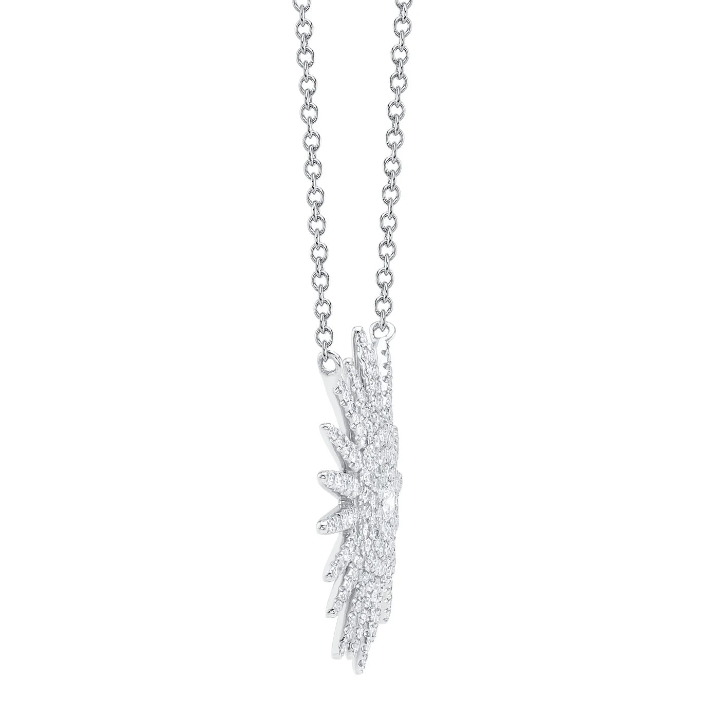 0.43CT DIAMOND STARBURST NECKLACE