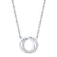 0.07CT DIAMOND LOVE KNOT CIRCLE NECKLACE