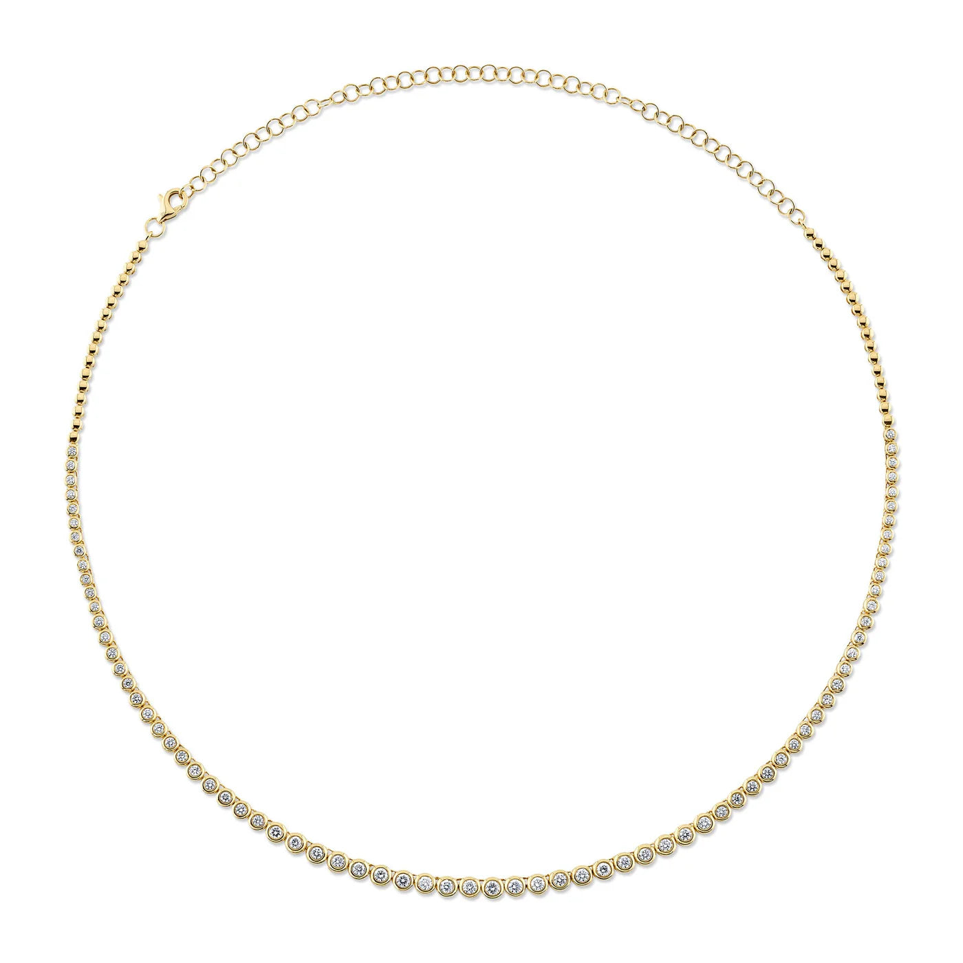2.00CT DIAMOND BEZEL TENNIS NECKLACE