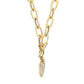 0.50CT DIAMOND PAVE HEART PAPER CLIP LINK NECKLACE