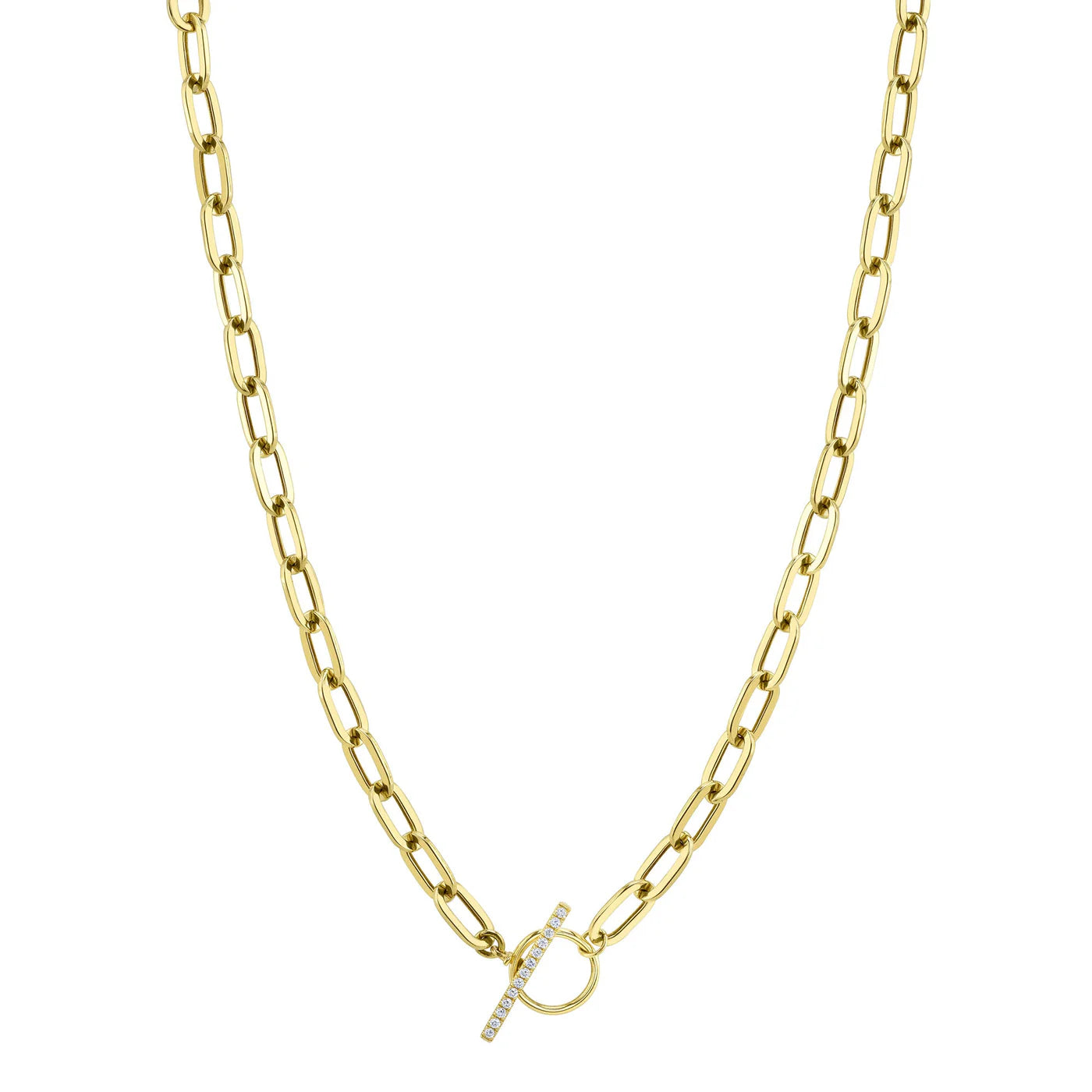 0.13CT DIAMOND PAPER CLIP LINK NECKLACE