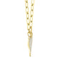 0.21 CT 14K Y/G DIAMOND PAVE HEART PAPER CLIP LINK NECKLACE