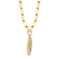 0.43CT DIAMOND BEZEL STAR PAPER CLIP LINK NECKLACE