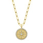 0.43CT DIAMOND BEZEL STAR PAPER CLIP LINK NECKLACE