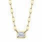 0.20CT DIAMOND EMERALD SPARKLE CHAIN NECKLACE