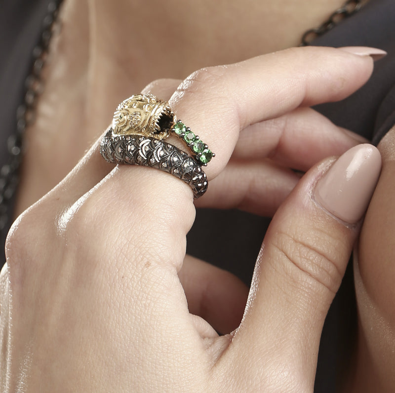 Jardin Large Snake Ring