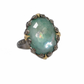 Oval Emerald and Crivelli Statement Ring