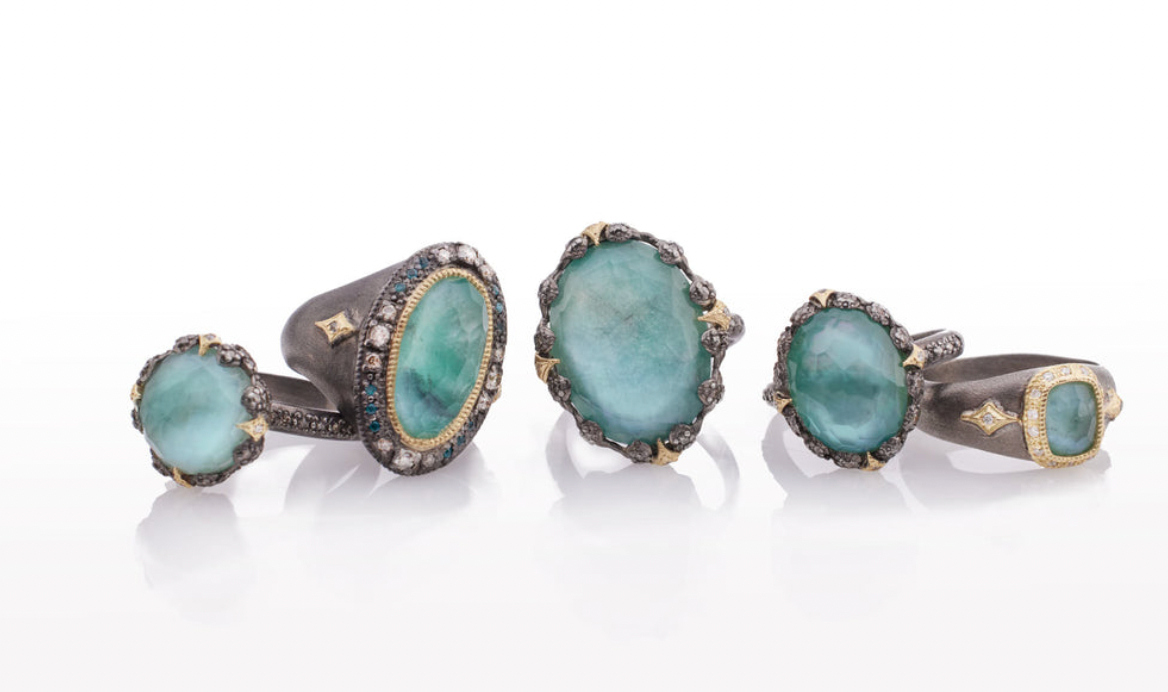 Oval Emerald and Crivelli Statement Ring