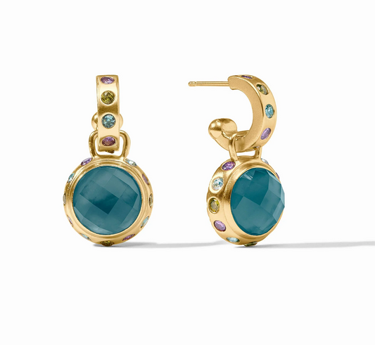 Rainbow Hoop & Charm Earring