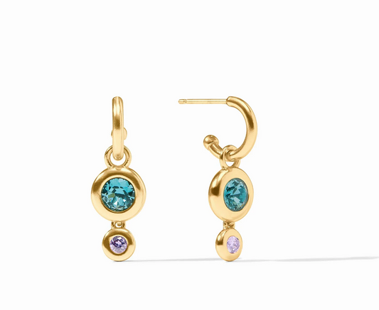 Rainbow Duo Hoop & Charm Earring